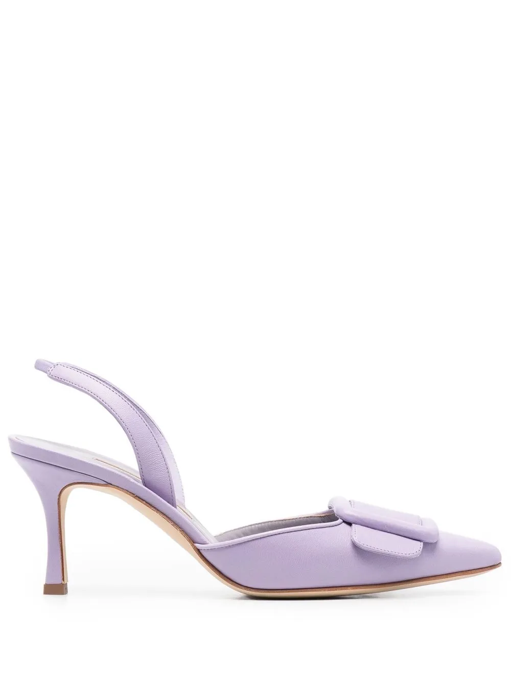 

Manolo Blahnik buckle-detail slingback pumps - Purple