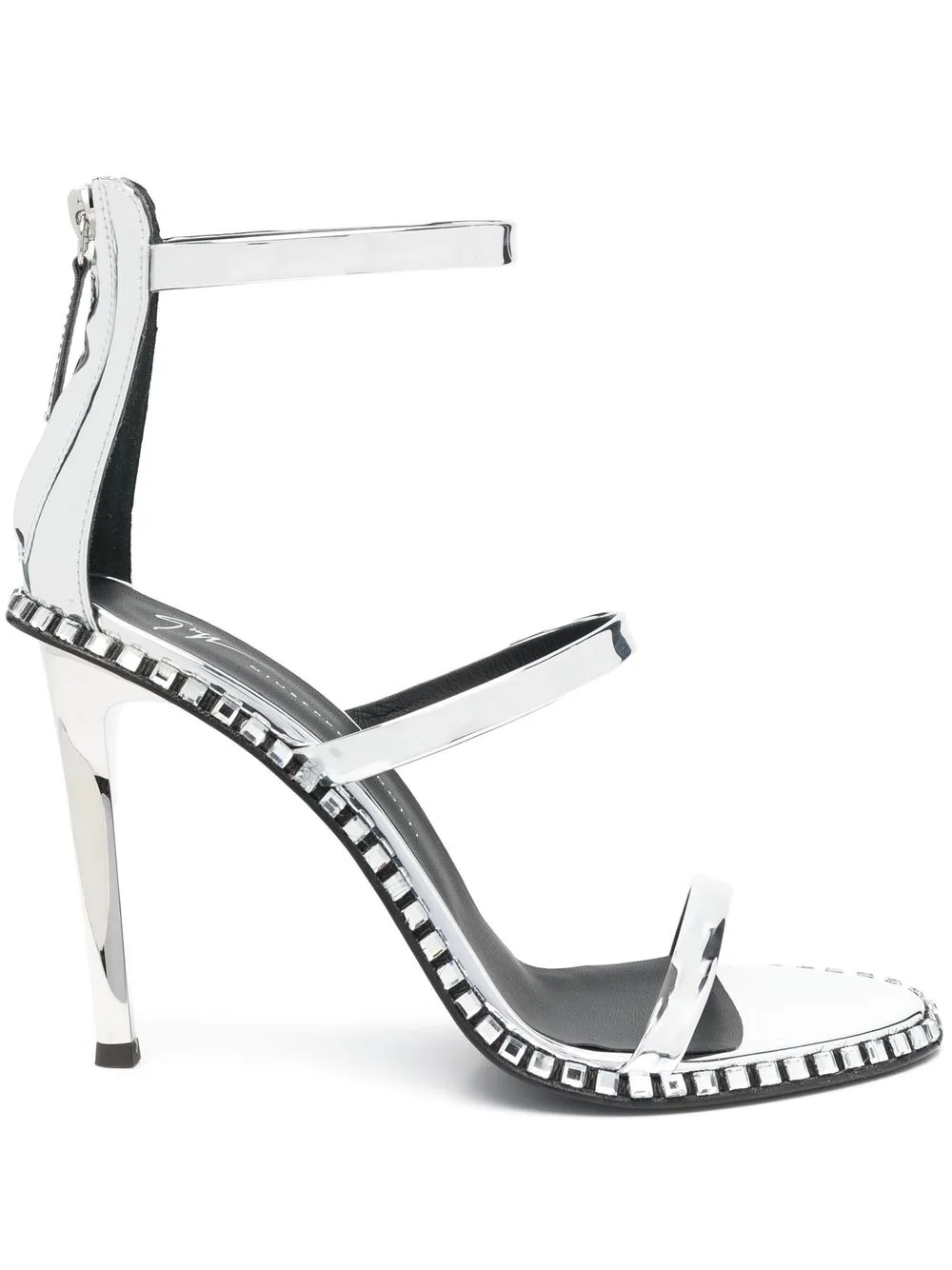 

Giuseppe Zanotti crystal-embellished metallic sandals - Silver