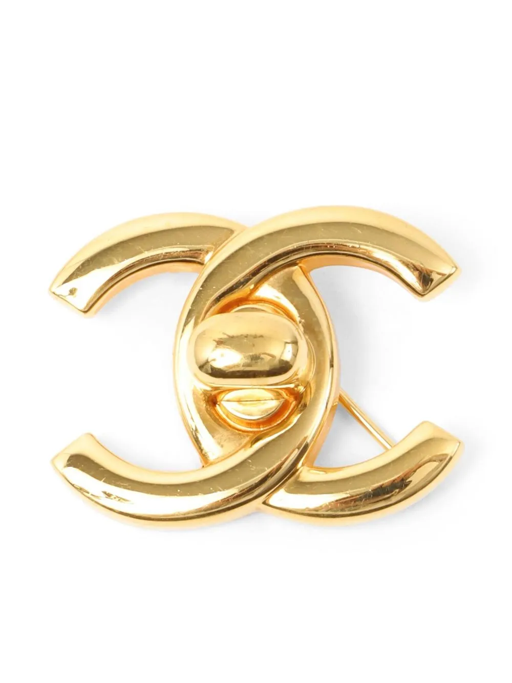 

CHANEL Pre-Owned 1997 CC Turn-Lock brooch - Gold