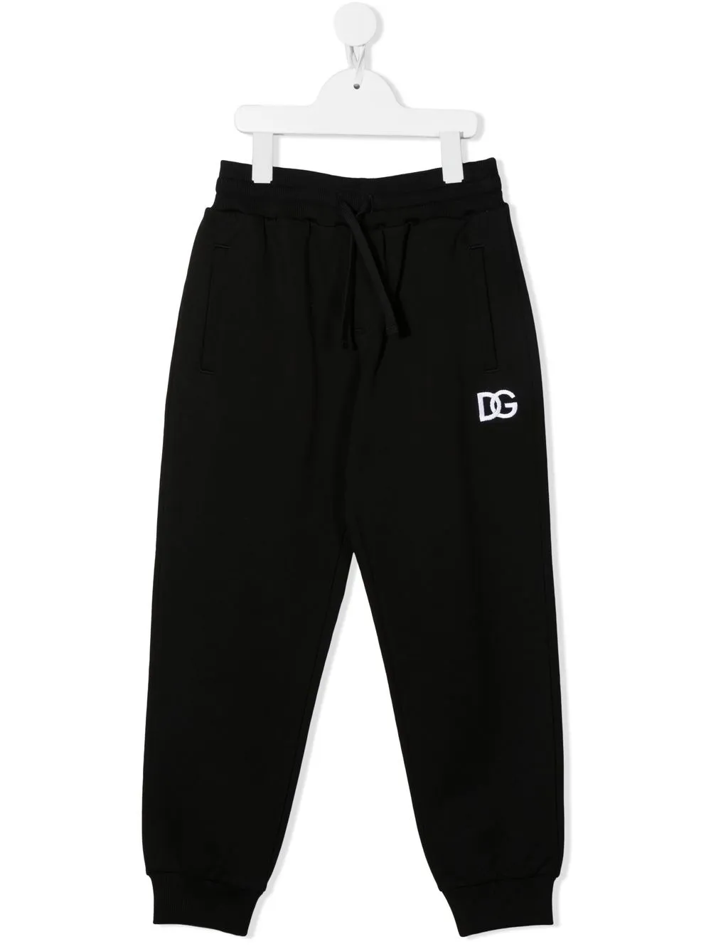 

Dolce & Gabbana Kids pants con logo bordado - Negro