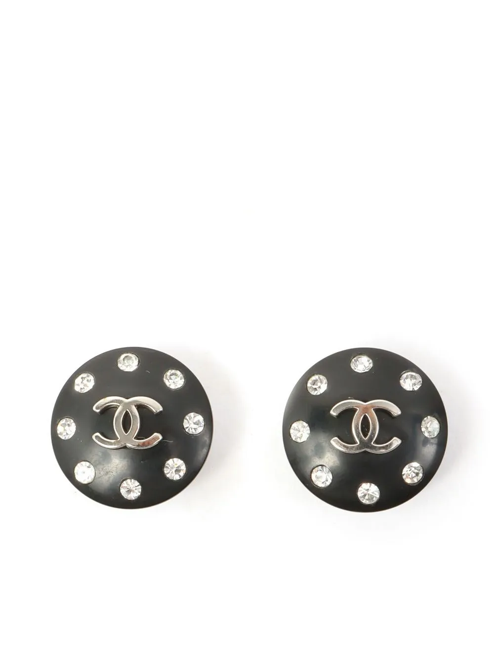 

Chanel Pre-Owned 1996 Coco Mark clip-on earrings - Black