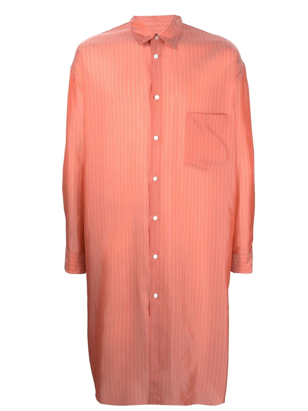 

Comme Des Garçons Homme Plus camisa larga a rayas diplomáticas - Rosado