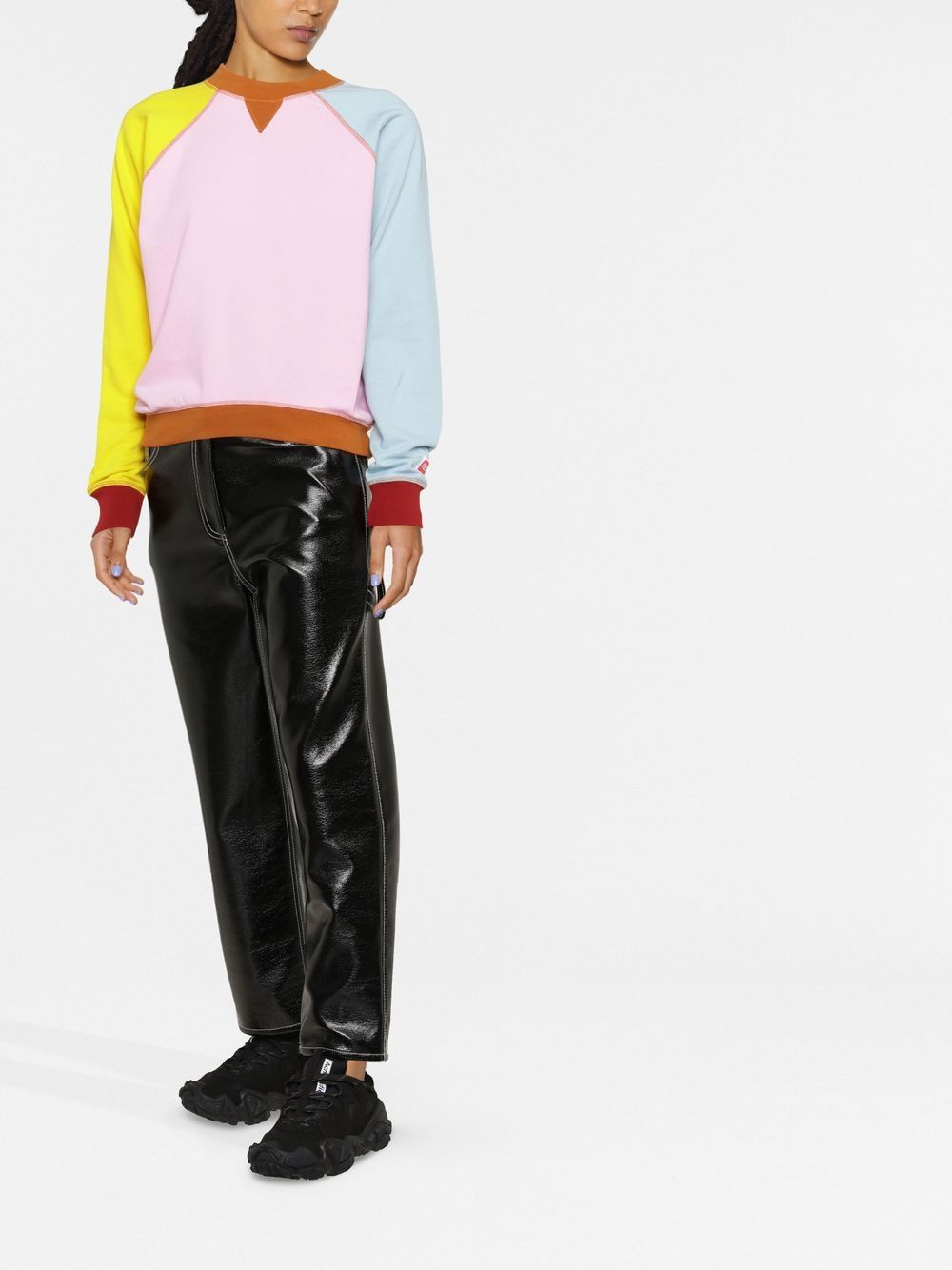 Kenzo Sweater met colourblocking - Roze