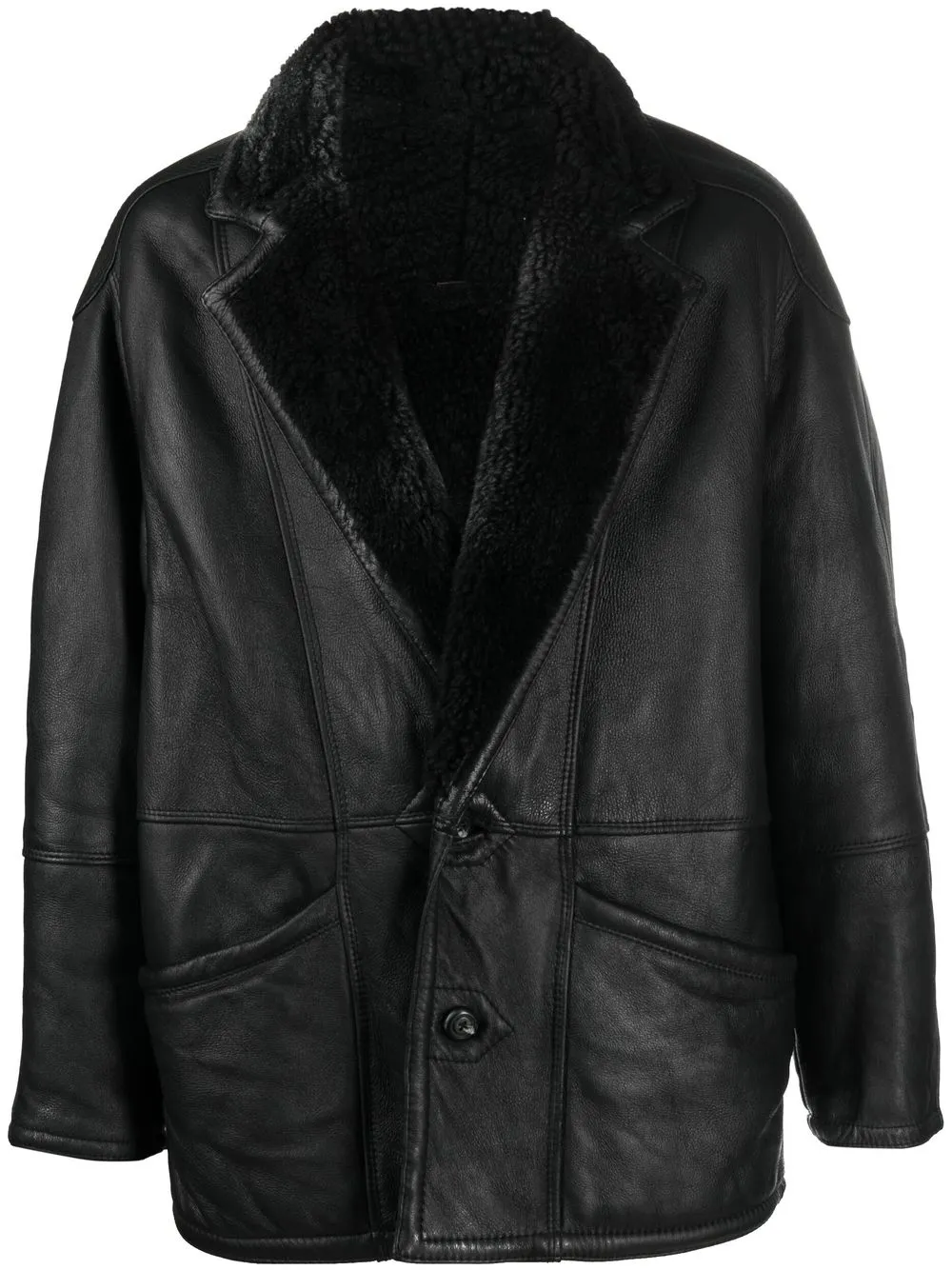 

A.N.G.E.L.O. Vintage Cult 1980s sheepskin jacket - Black