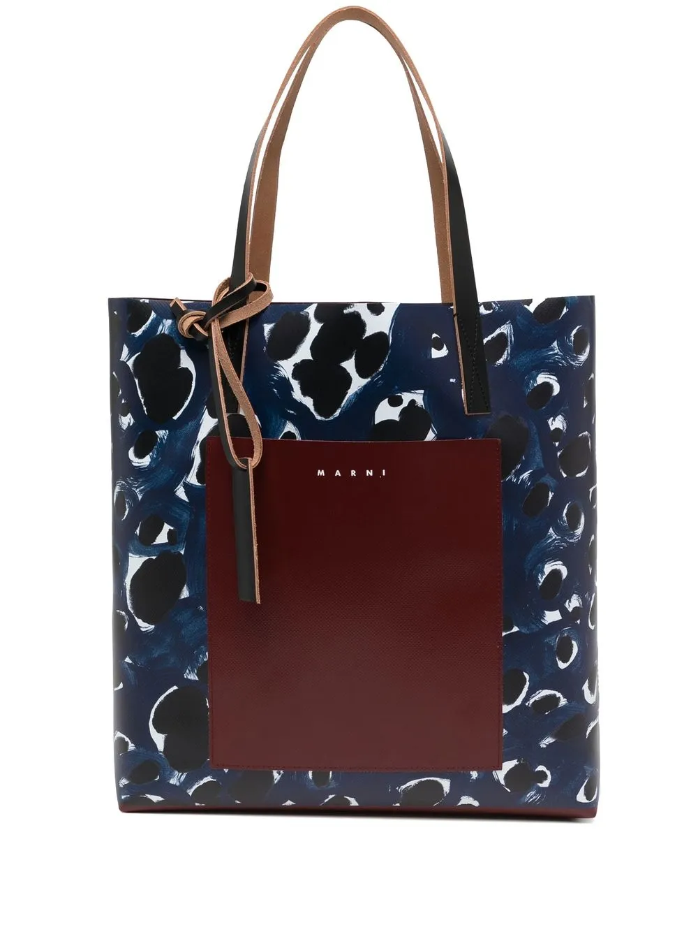 

Marni abstract-print tote bag - Blue