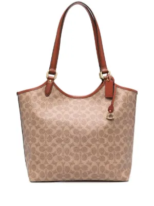 coach logo tote bag