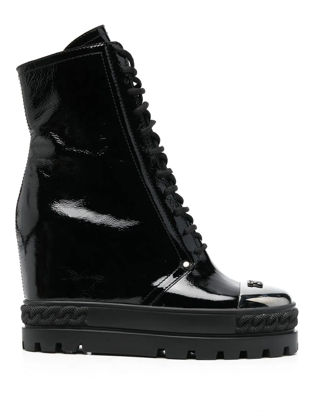 

Casadei New Kult metal-toecap wedge boots - Black