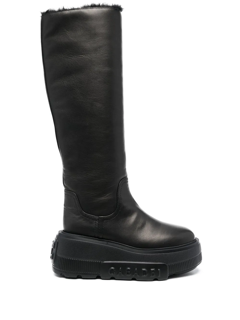 

Casadei fleece-lined knee-high boots - Black