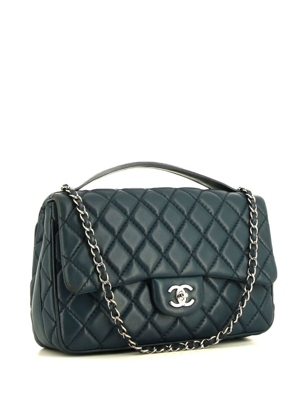 Chanel Pre-owned Quilted Flat Briefcase - Black