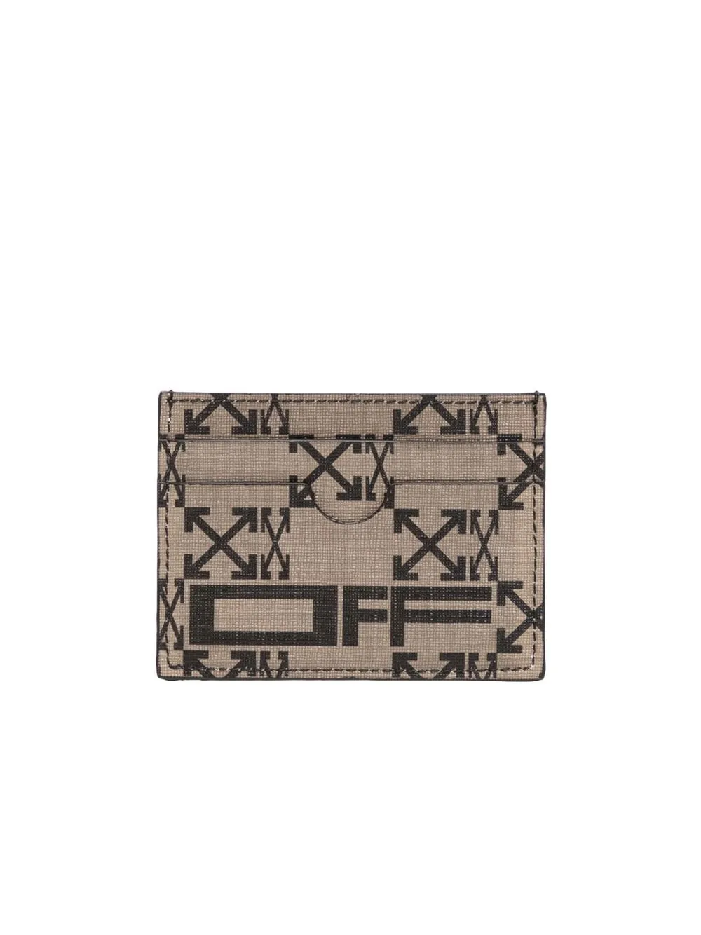 

Off-White all-over logo card case - Brown