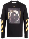 Off-White Caravaggio painting Arrows-print top - Black