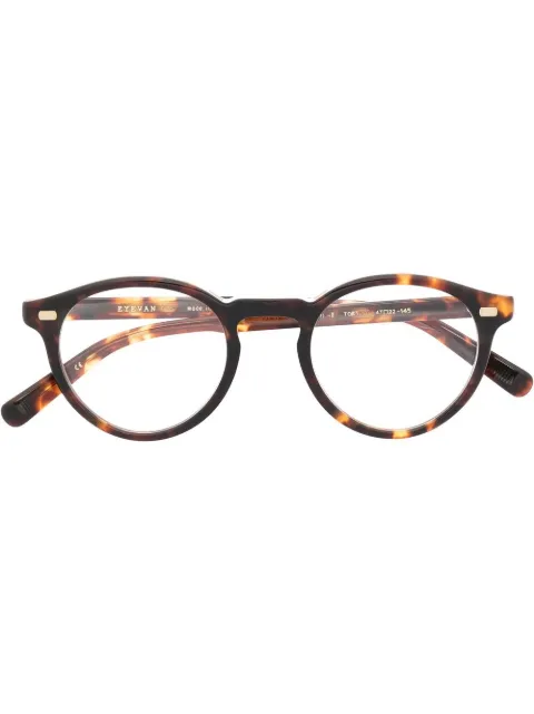 Eyevan7285 tortoiseshell round-frame glasses