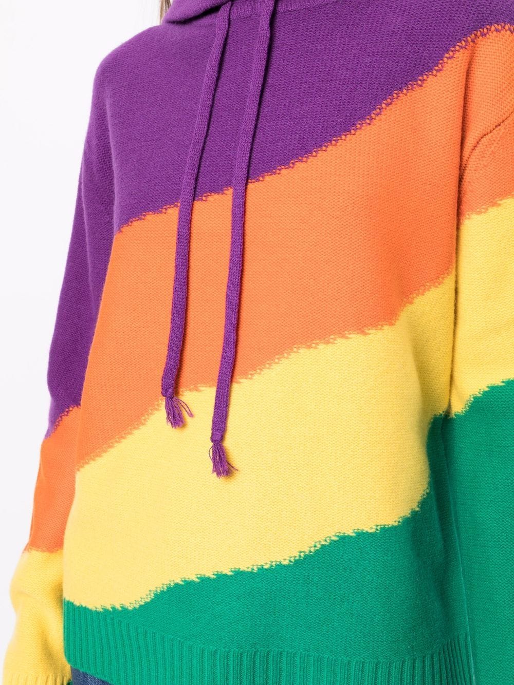 Shop Mira Mikati Wavey Stripe-print Hoodie In Multicolour