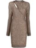 Stella McCartney sequin-embellished knitted dress - Grey