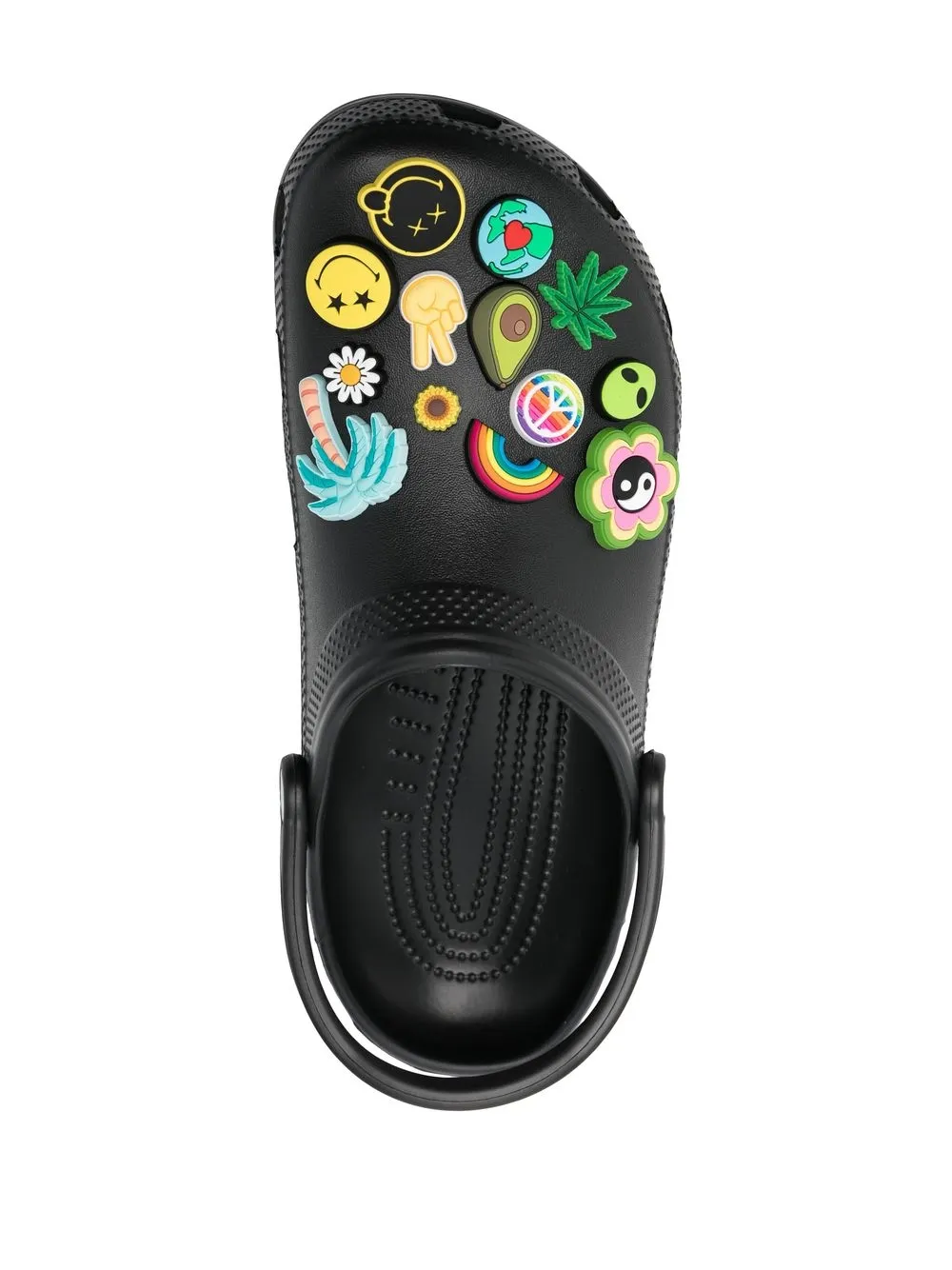 Crocs Sandalen met meerdere amuletten Zwart