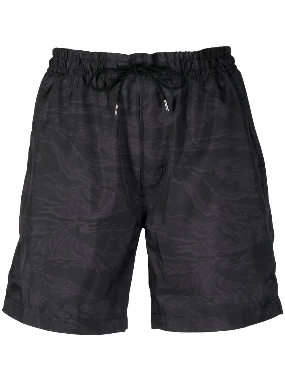 

Maharishi shorts de playa con estampado militar - Negro