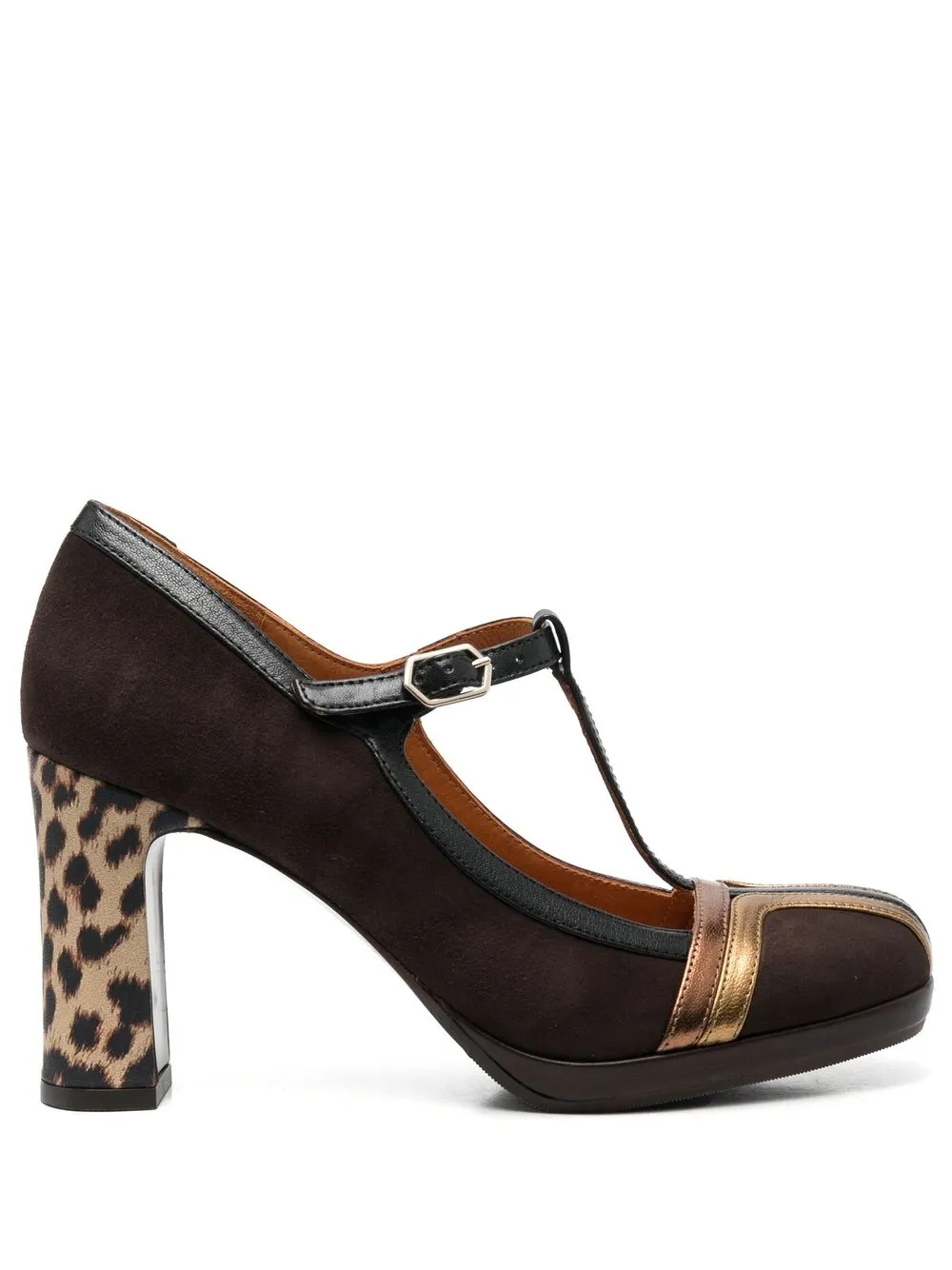 

Chie Mihara Uyani 85mm T-bar strap pumps - Brown