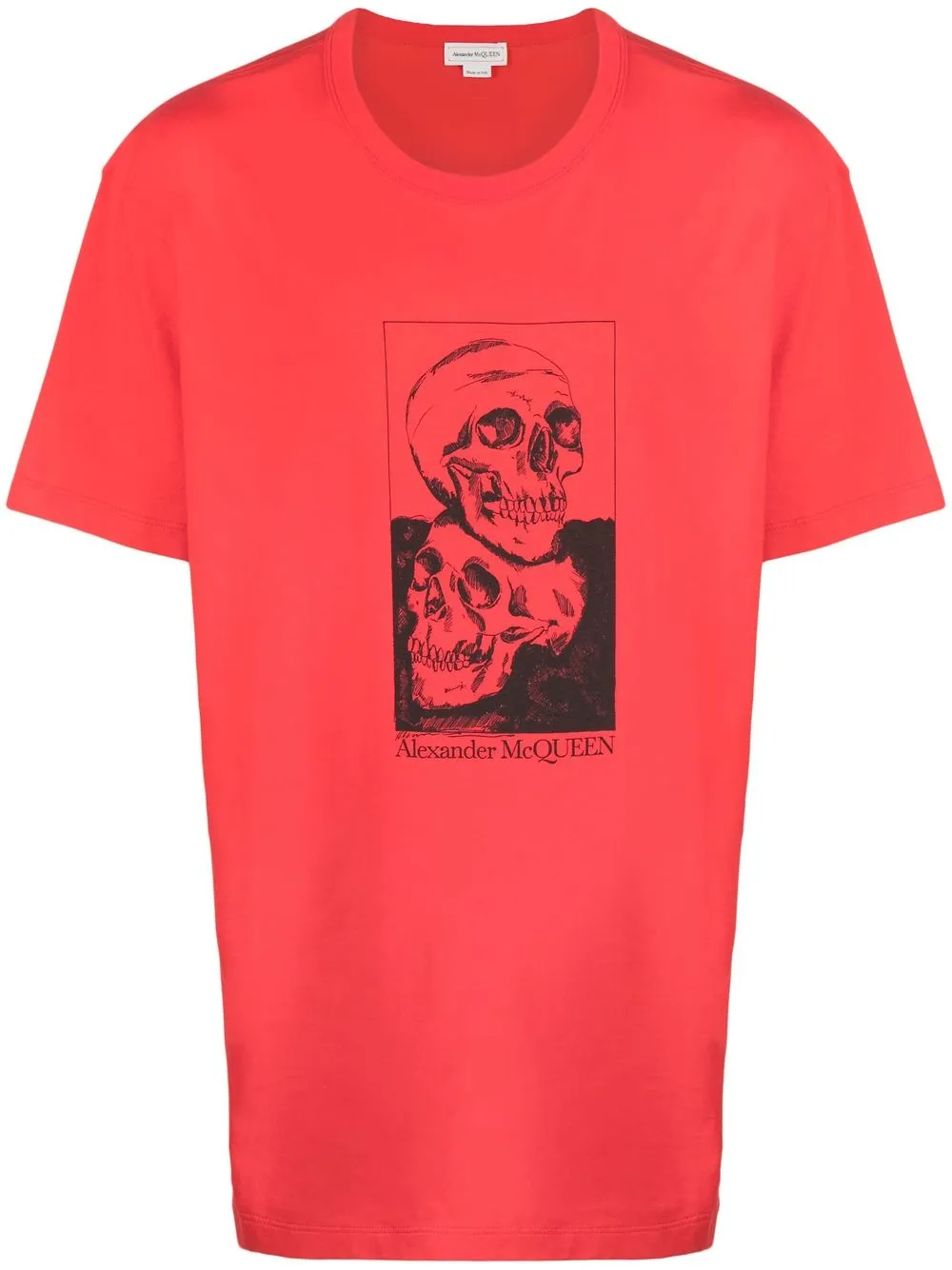 

Alexander McQueen playera con motivo Skull - Rojo