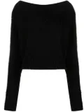 Balmain boat-neck jumper - Black