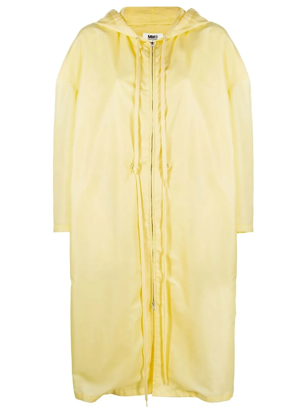 

MM6 Maison Margiela drawstring-waist hooded coat - Yellow