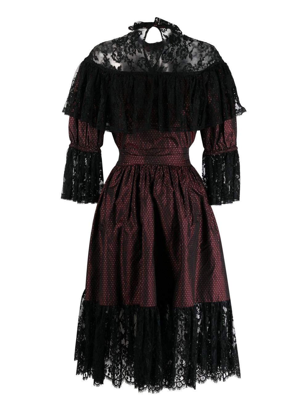 Yves Saint Laurent Pre-Owned 1980s pre-owned jurk met stippen - Rood