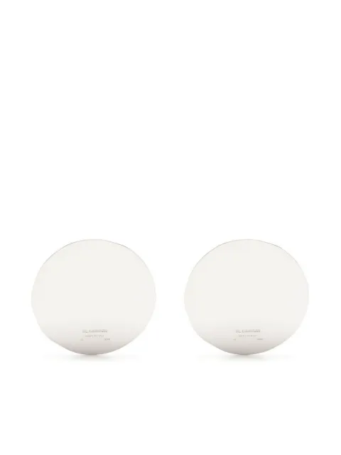 Jil Sander enamel plate earrings