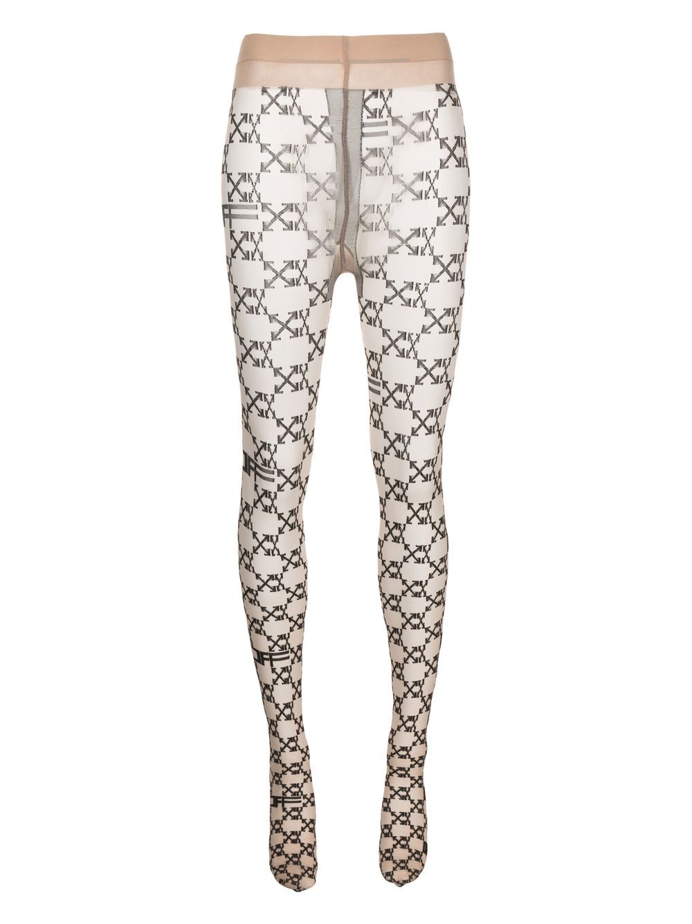 

Off-White Arrows-motif intarsia-knit tights - Neutrals