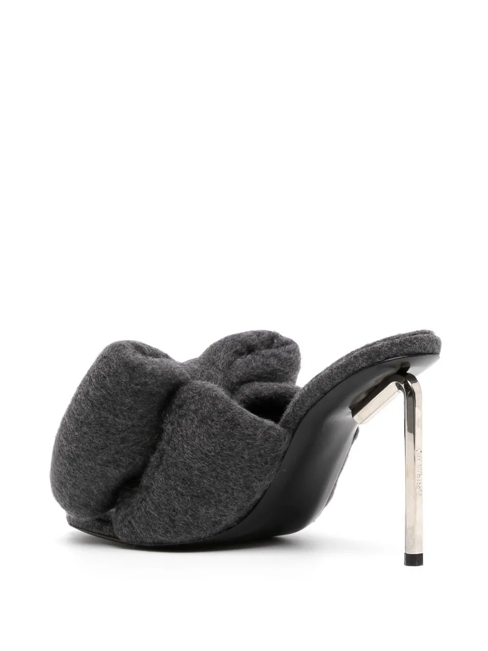 Off-white Allen Bow Wool Sandals In Grey