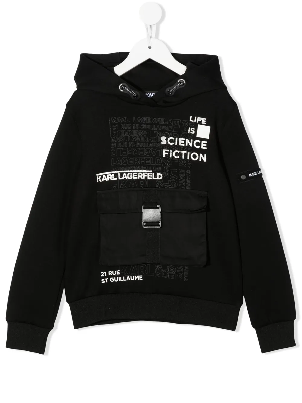 

Karl Lagerfeld Kids hoodie con logo - Negro