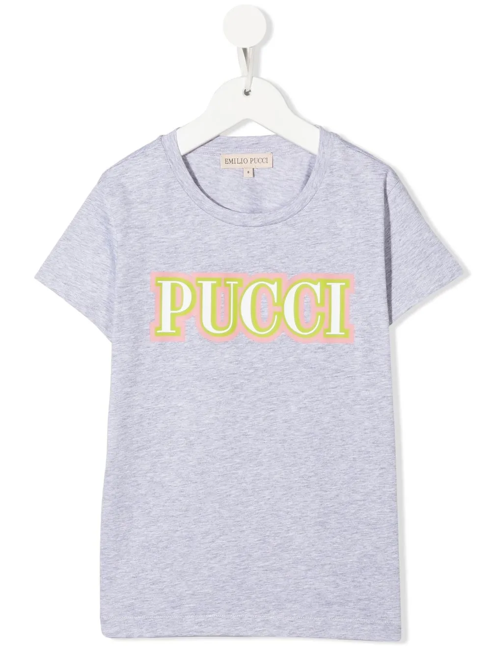 

PUCCI Junior playera con cuello redondo - Gris