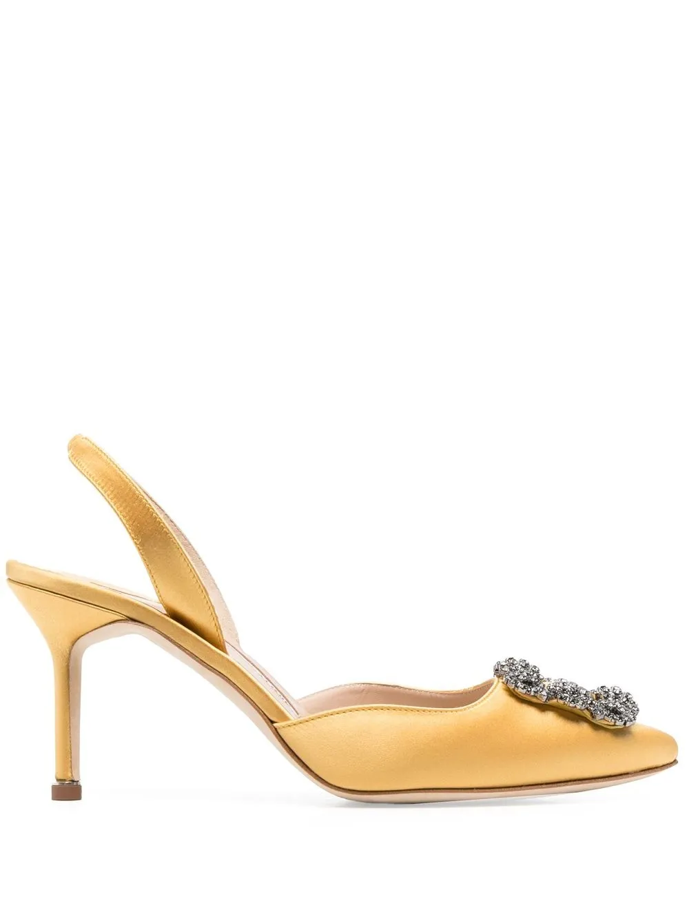 Manolo Blahnik zapatillas Hangisicon tacón de 70mm - Amarillo