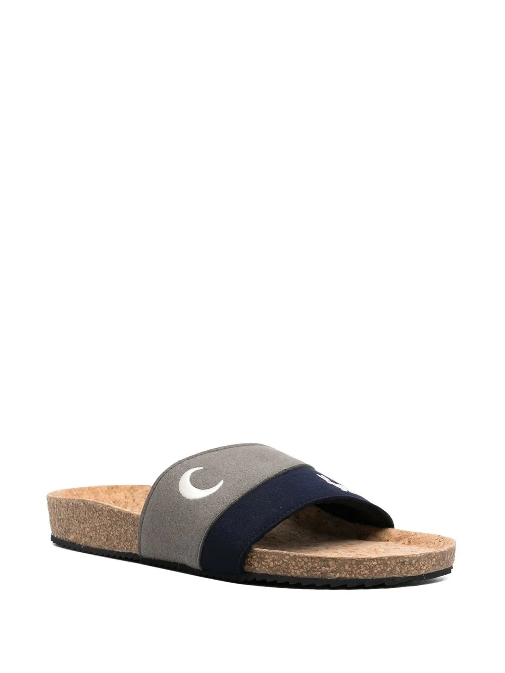 CARNE BOLLENTE Slippers met borduurwerk - Blauw