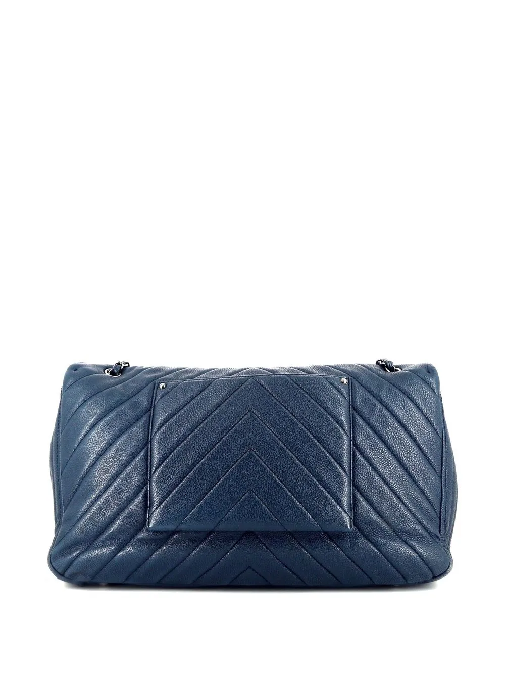 CHANEL Pre-Owned Timeless Chevron Flap schoudertas - Blauw