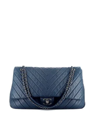 CHANEL Pre Owned Timeless Chevron Flap Shoulder Bag Farfetch