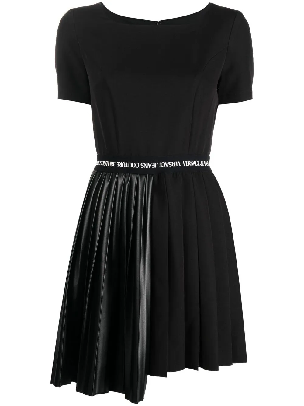 

Versace Jeans Couture vestido de noche de manga corta - Negro