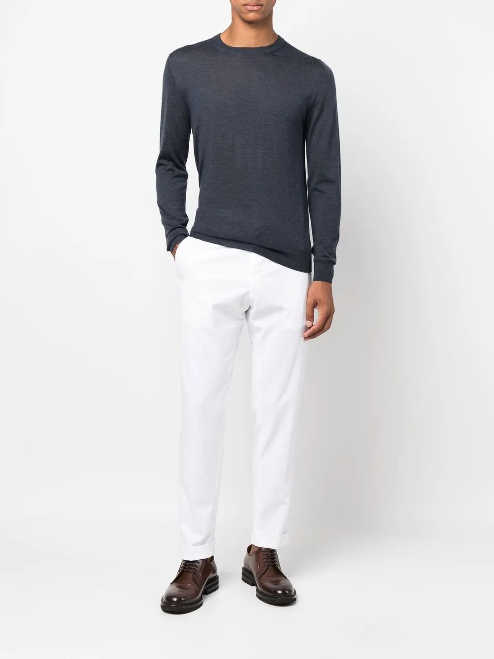 Fedeli crew-neck cashmere-silk jumper | Knitted Sweaters | Image 2