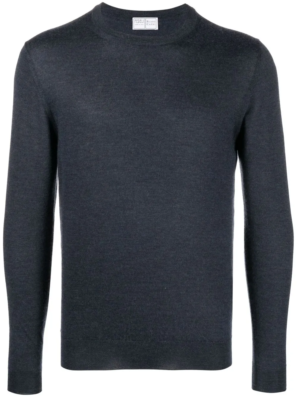 Fedeli crew-neck cashmere-silk jumper | Blue | Image 1