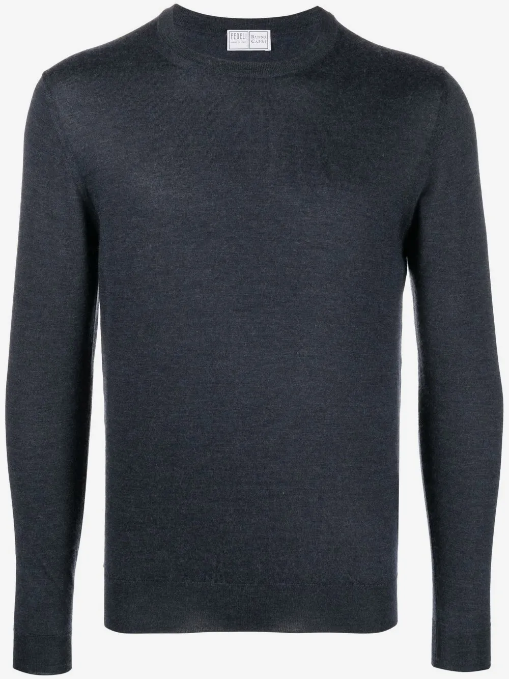 Fedeli crew-neck cashmere-silk jumper | Blue | Image 1