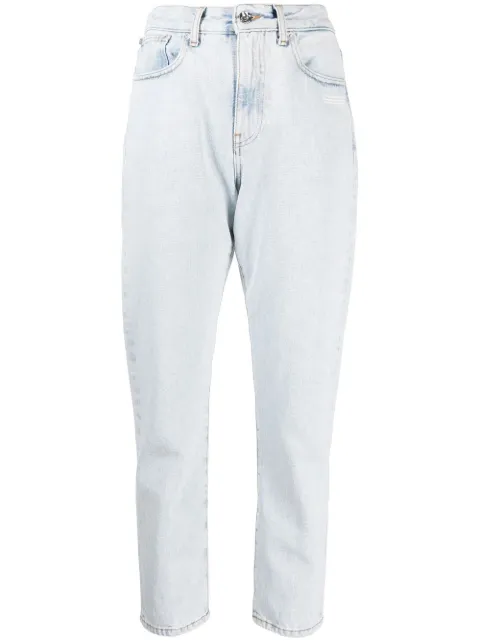 Off-White jean droit à coupe courte