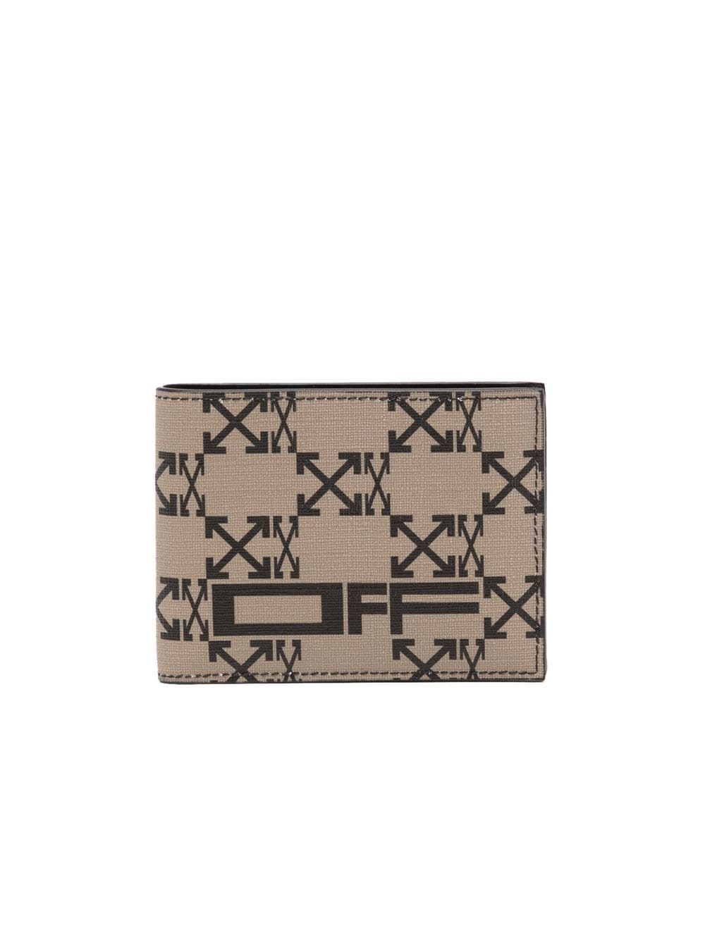 OFF-WHITE ALL-OVER LOGO BIFOLD WALLET