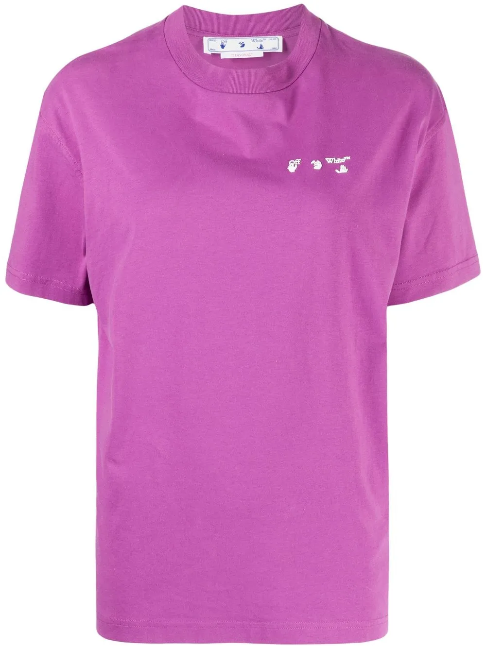 

Off-White playera con logo estampado - Morado