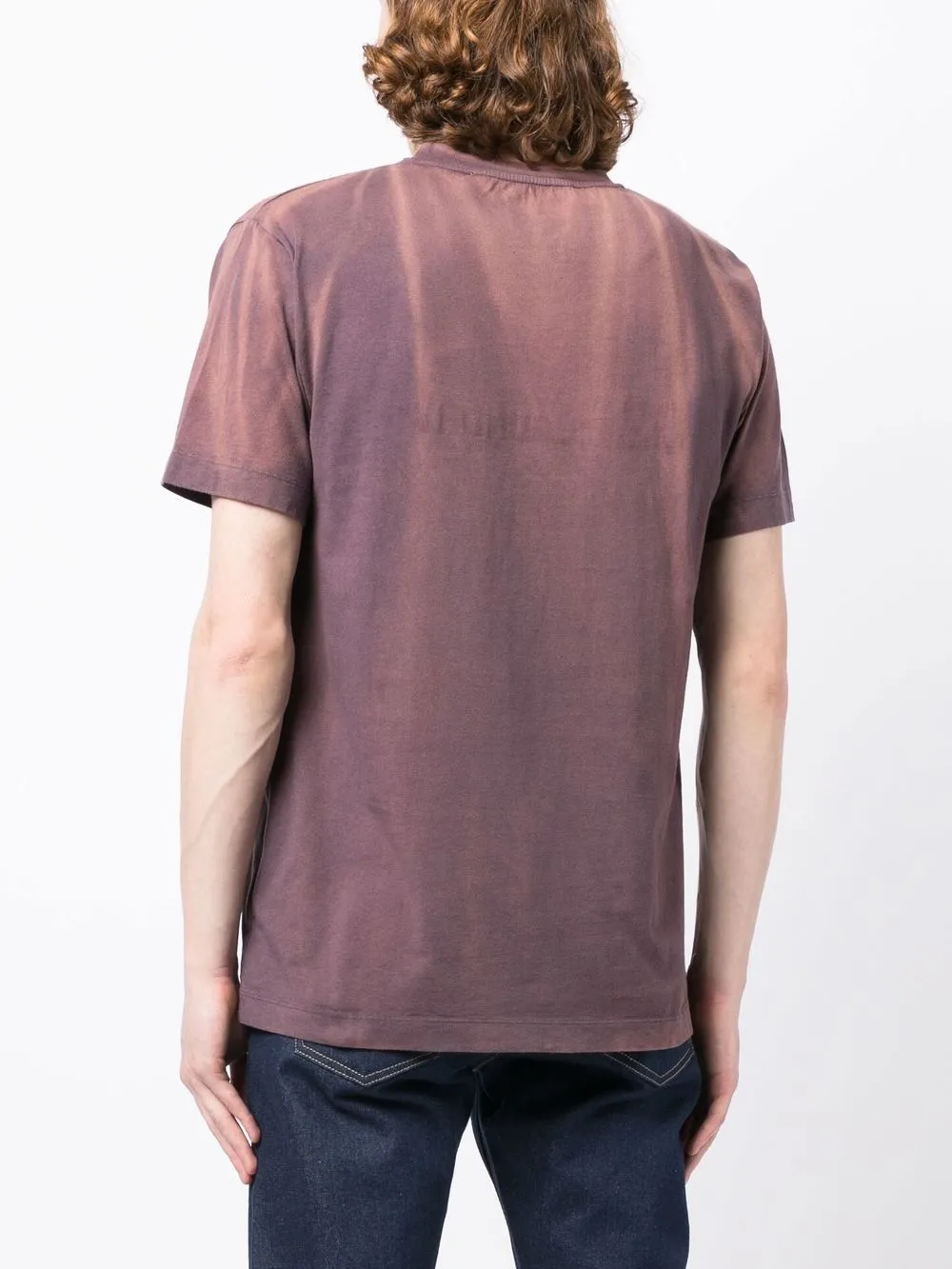 logo print bleached T-Shirt