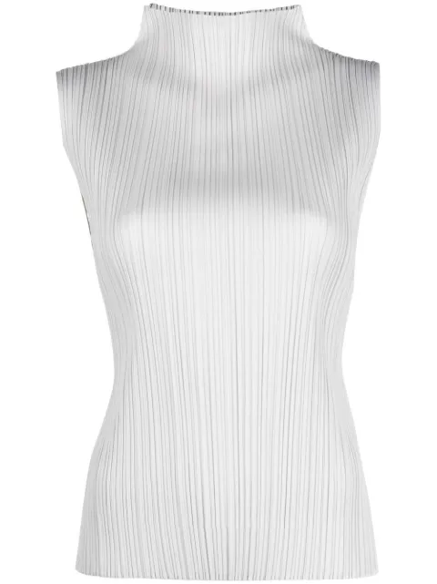 Pleats Please Issey Miyake plissé sleeveless top