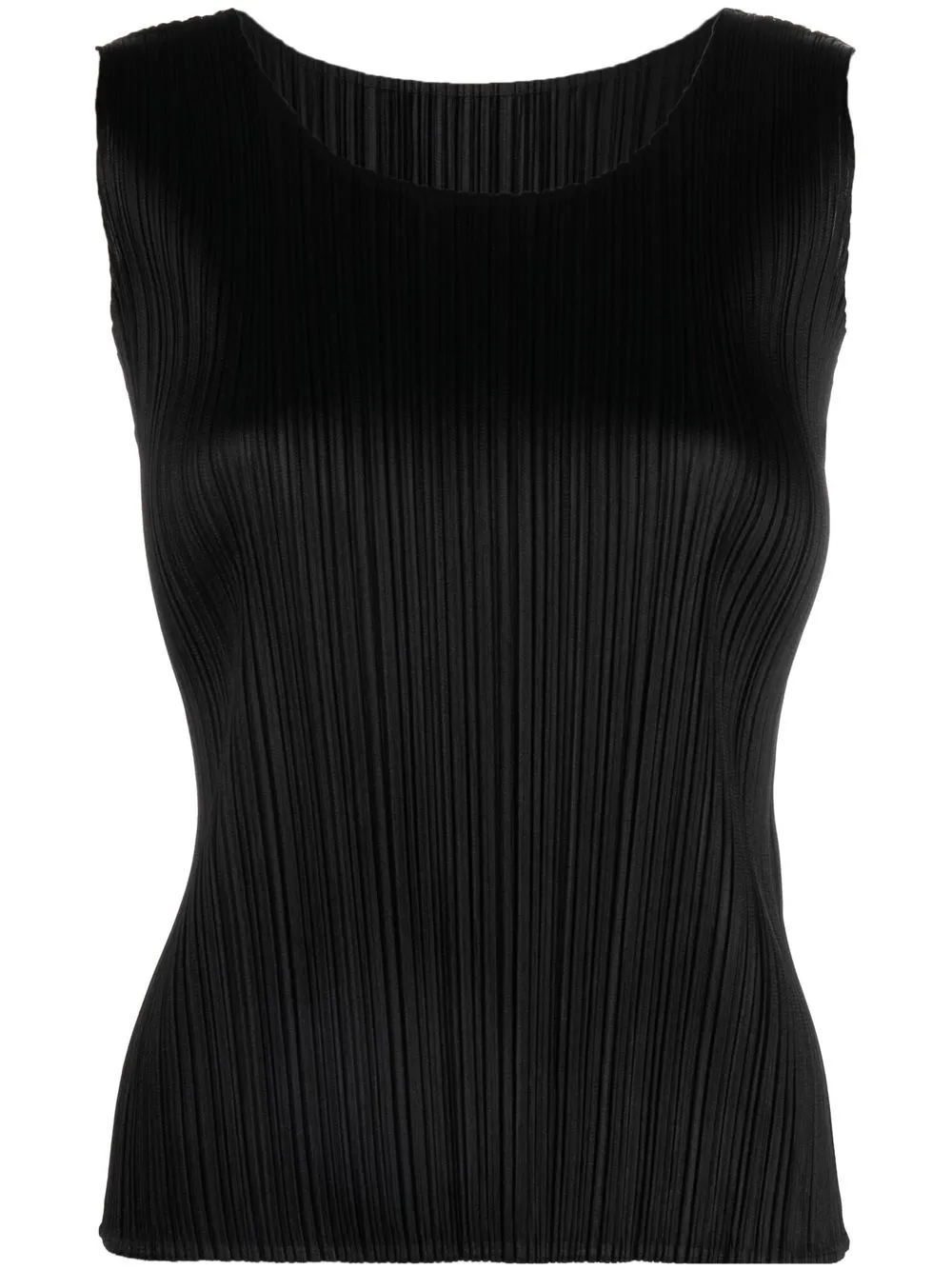 

Pleats Please Issey Miyake top plisado sin mangas - Negro