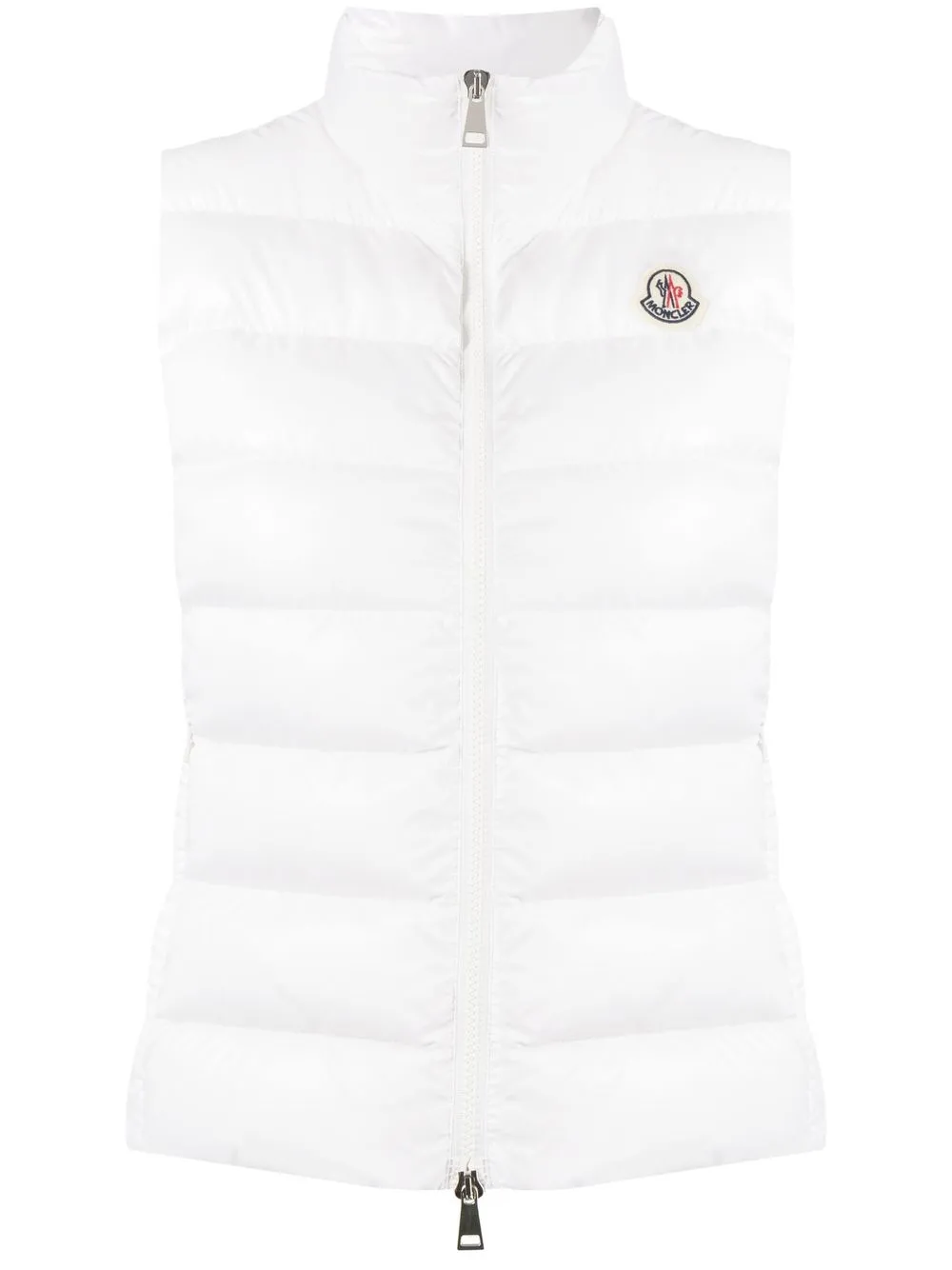 

Moncler cropped short-sleeve gilet - White