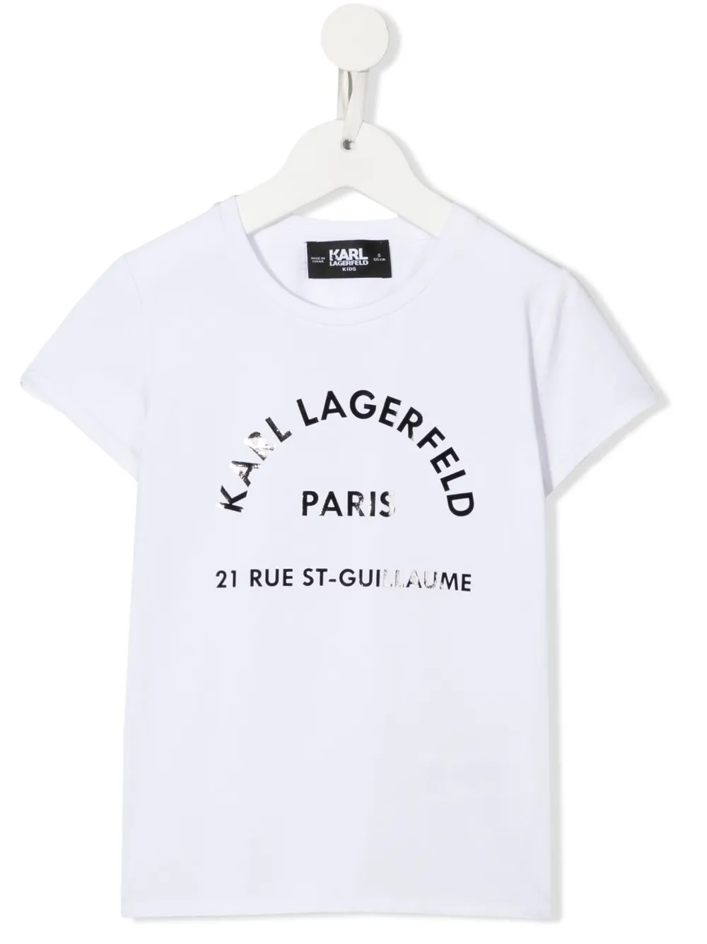 

Karl Lagerfeld Kids playera con logo estampado - Blanco