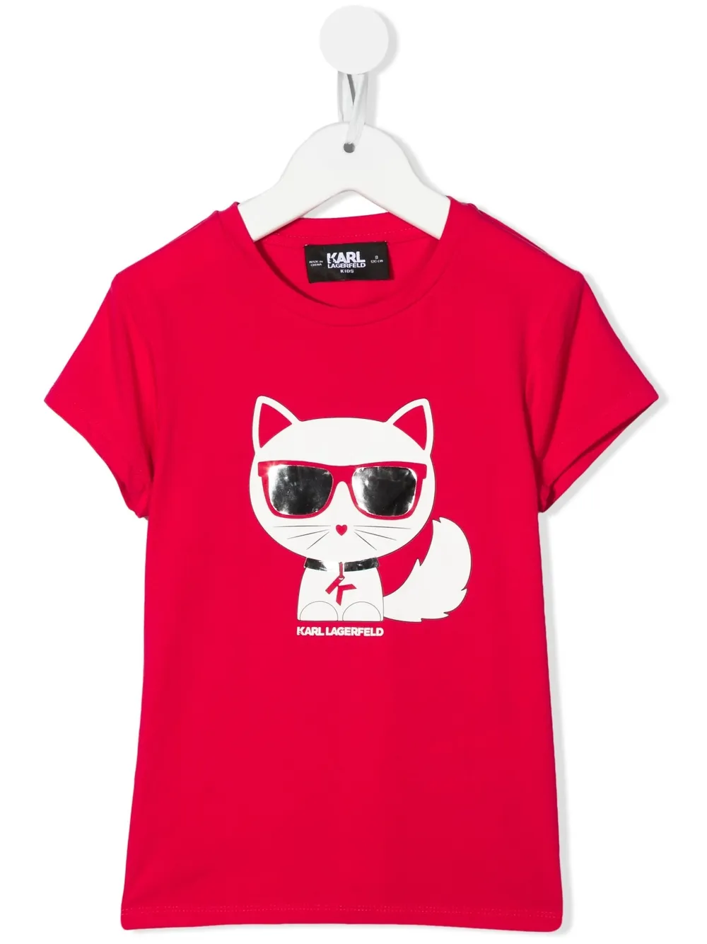 

Karl Lagerfeld Kids playera con motivo de Choupette - Rojo