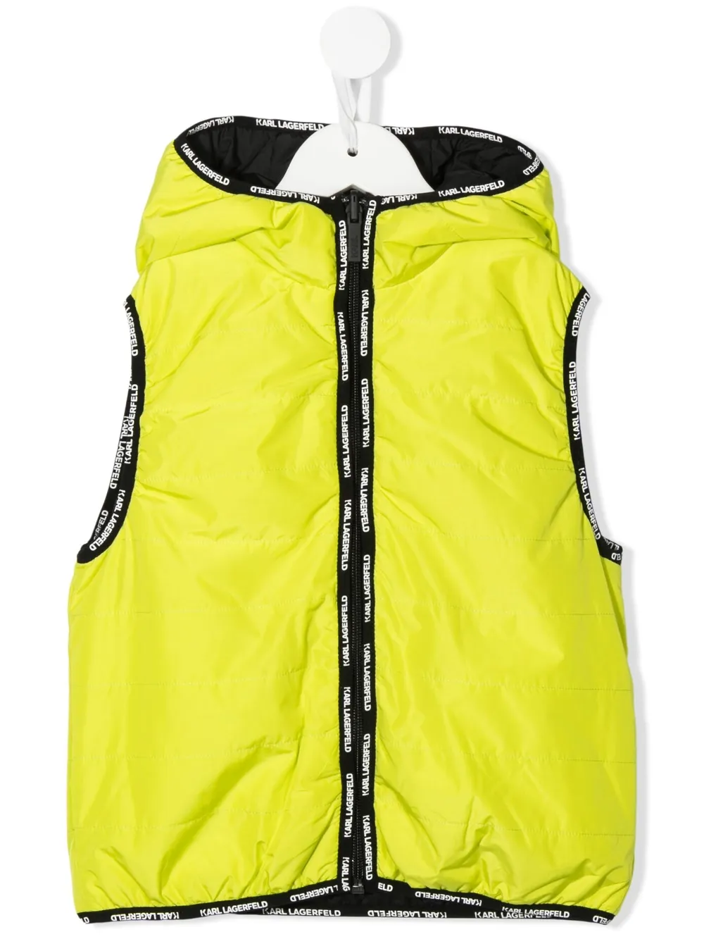 

Karl Lagerfeld Kids TEEN logo-trim puffer gilet - Black