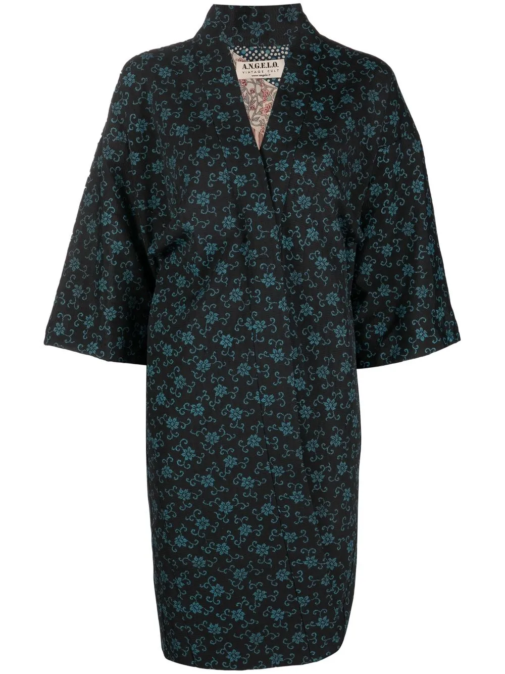 

A.N.G.E.L.O. Vintage Cult kimono con motivo 1990 - Negro