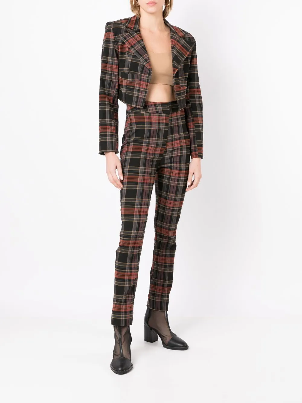 Olympiah Geruite broek - Bruin